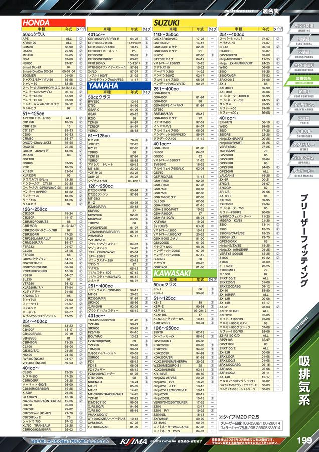 kijima parts catalog 2026-2027