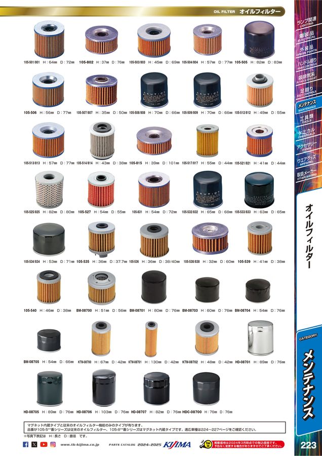 kijima parts catalog 2024-2025